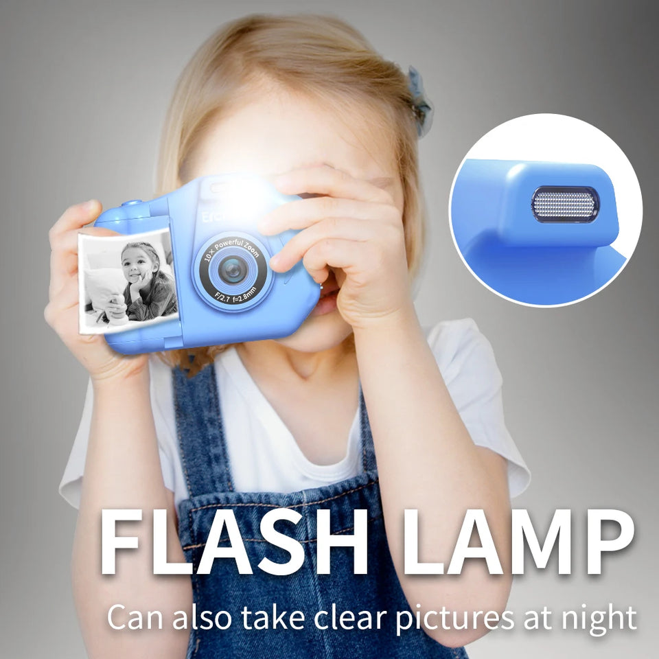 Kids Digital Photo Camera Children‘s Instant Printing Camera 10x Digital Zoom Child Camera Video Boy's Birthday Gift