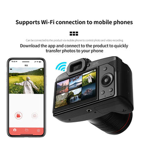 WiFi Camera Portable 4K Ultra High Definition Camera 16X Digital Zoom Camera IR Night Vision Camera With Filling Light Recording