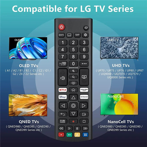 Replacement IR Remote Control for LG TV LED OLED LCD Webos 4K 8K UHD HDTV HDR Smart TV with Prime Video,Disney +,Netflix Buttons