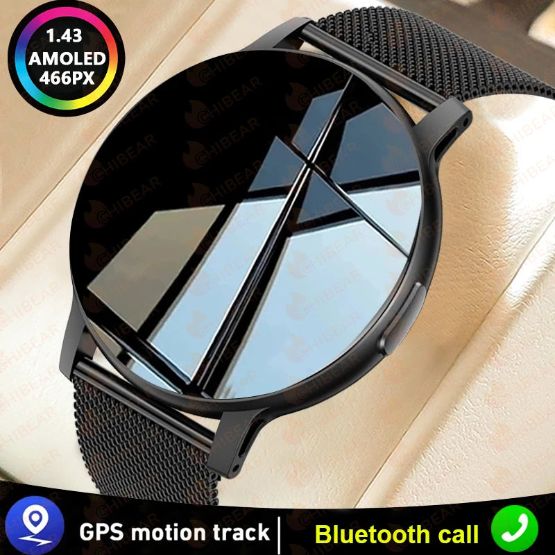 AMOLED Smart Watch 1.43” 466*466 Ladies And Baron Body Temperature Bluetooth Call Fitness Tracker Heart Rate Sport Style Watches