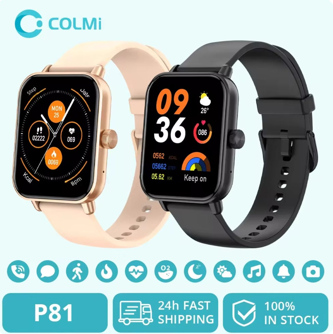 COLMI P81 Voice Calling Smart Watch Ultra 1.9 inch Screen 24H Health Monitor 100+ Sports Modes, Bluetooth Smartwatch Men Women