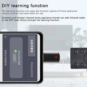 Smartphone Remote Control Type C Universal Smart Infrared Transmitter App Control Wireless Mini Adapter For TV Air Conditioner