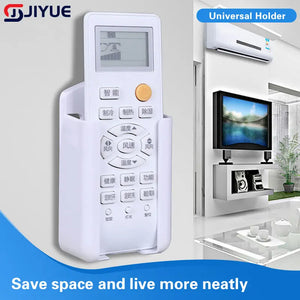 Universal Wall Mounted Remote Control Holder Organizer Storage Box Phone Plug Stand Holder Air Conditioner Remote Holder Storage